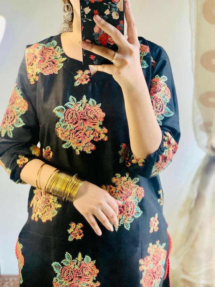 2pcs linen printed shirts and trouser