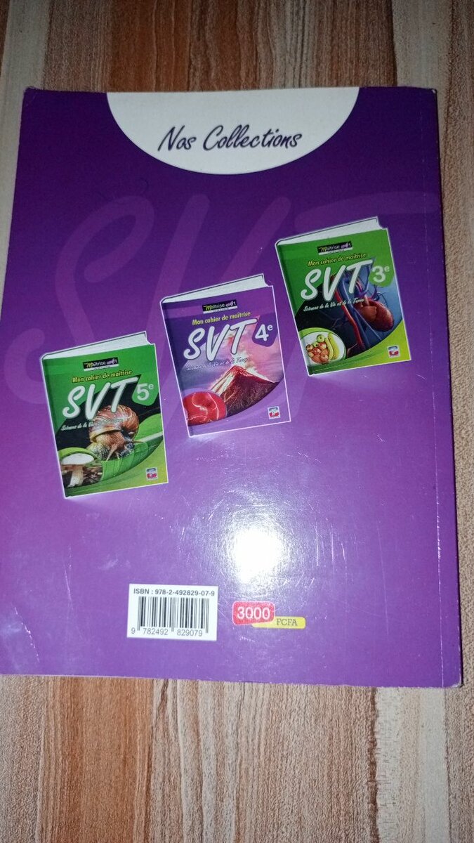 Cahier SVT 6e Maîtrise