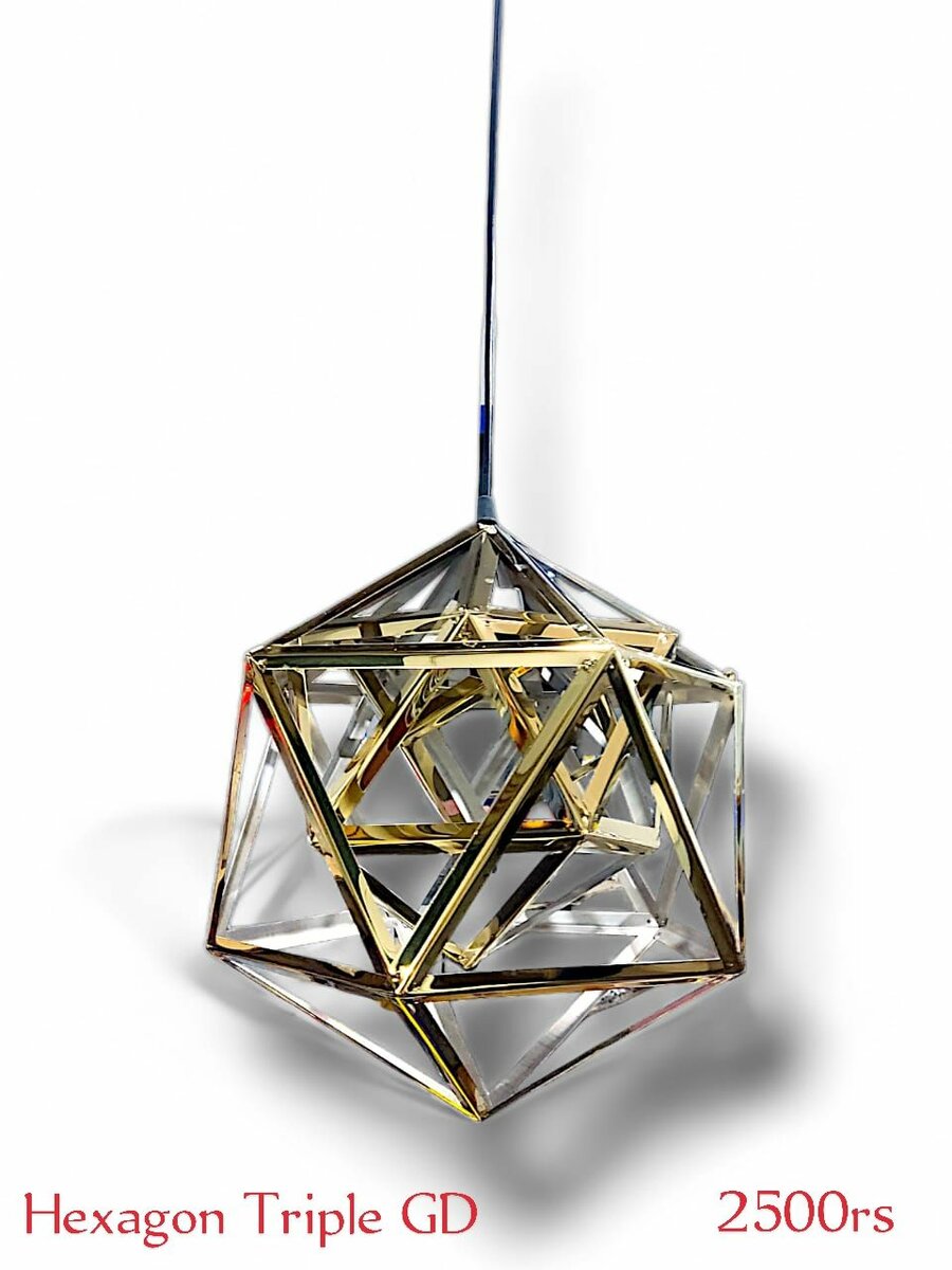 Hexagon Triple Semi Golden