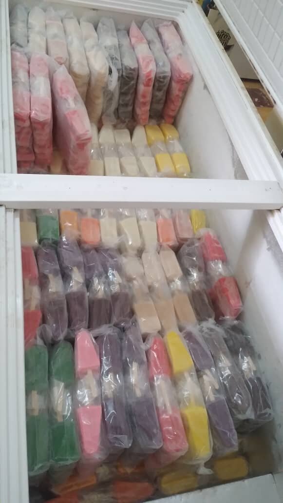 Sorbets glacés variés