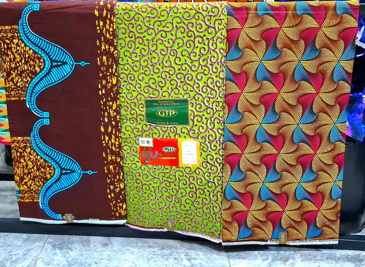 Tissu imprimé en wax coloré