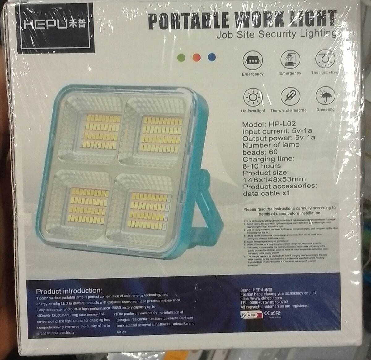 Projecteur de Travail Portable 60W