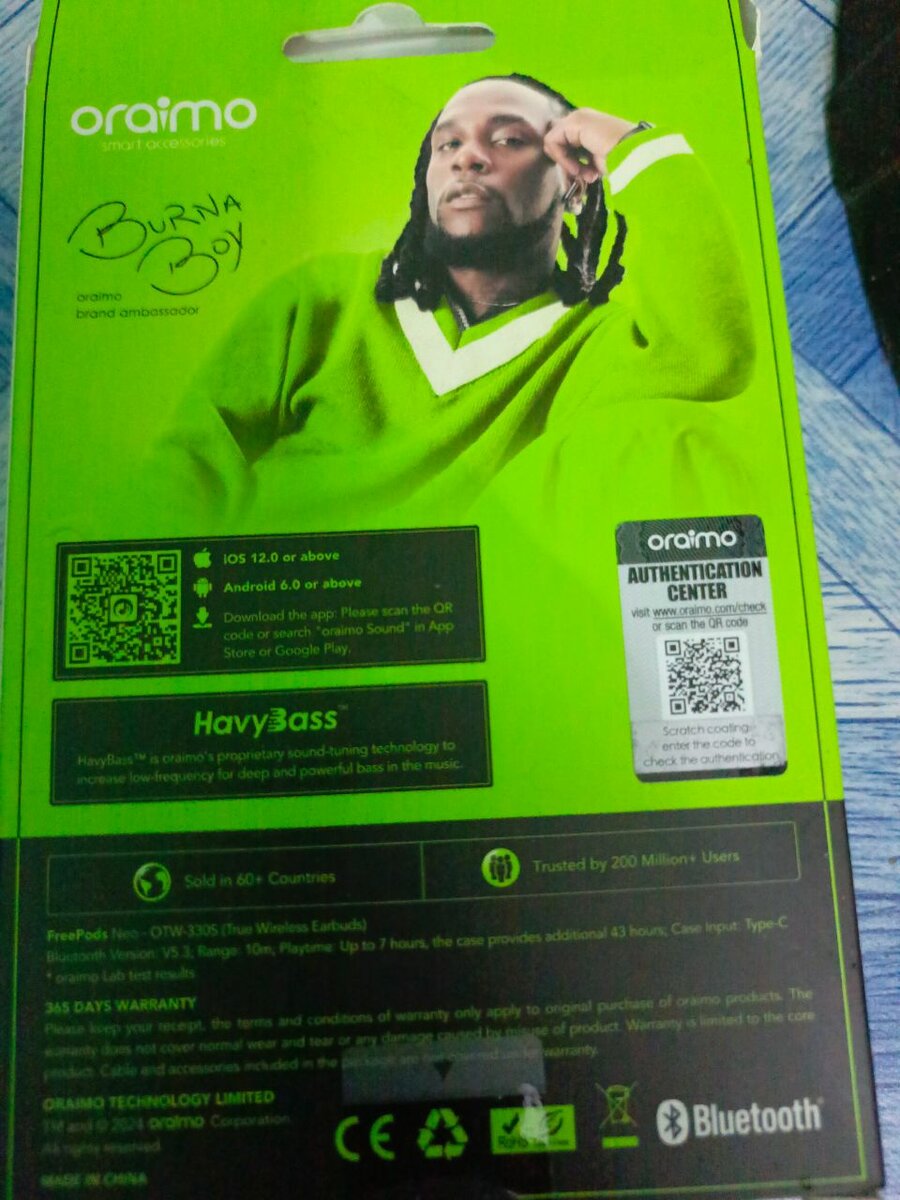 Écouteurs Bluetooth Oraimo