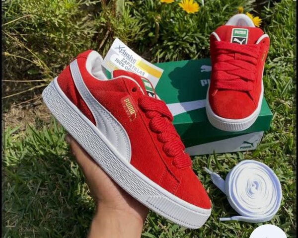 Baskets puma suede rouge