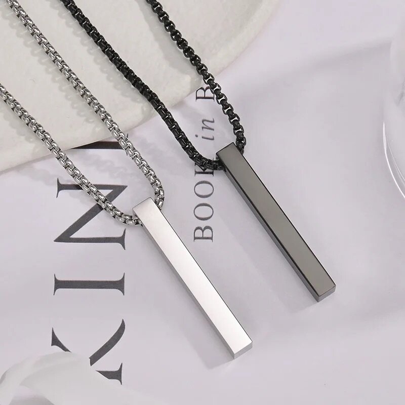 Black Bar Necklace