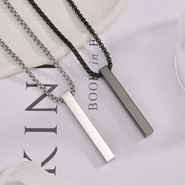Black Bar Necklace