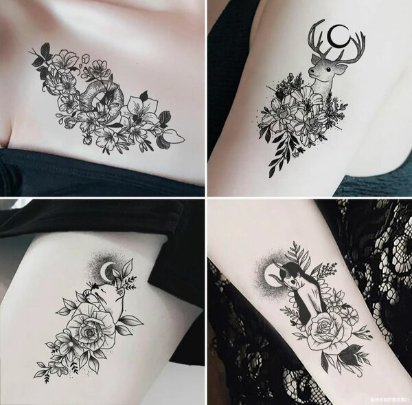 Tatouages Temporaires Design Floral