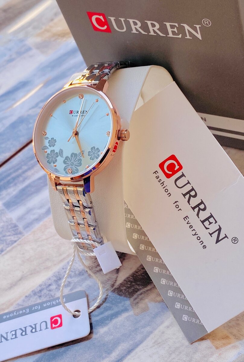 Luxury Silver Rose gold ladies watch