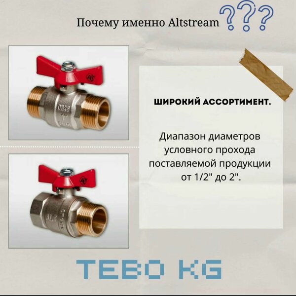 Крана шаравой PN 40 бабочка