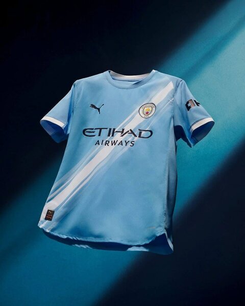 Maillot de football bleu Puma