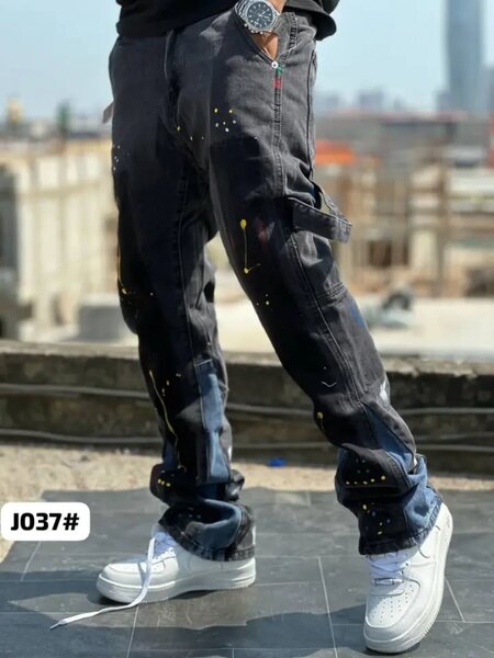 Jean cargo streetwear homme