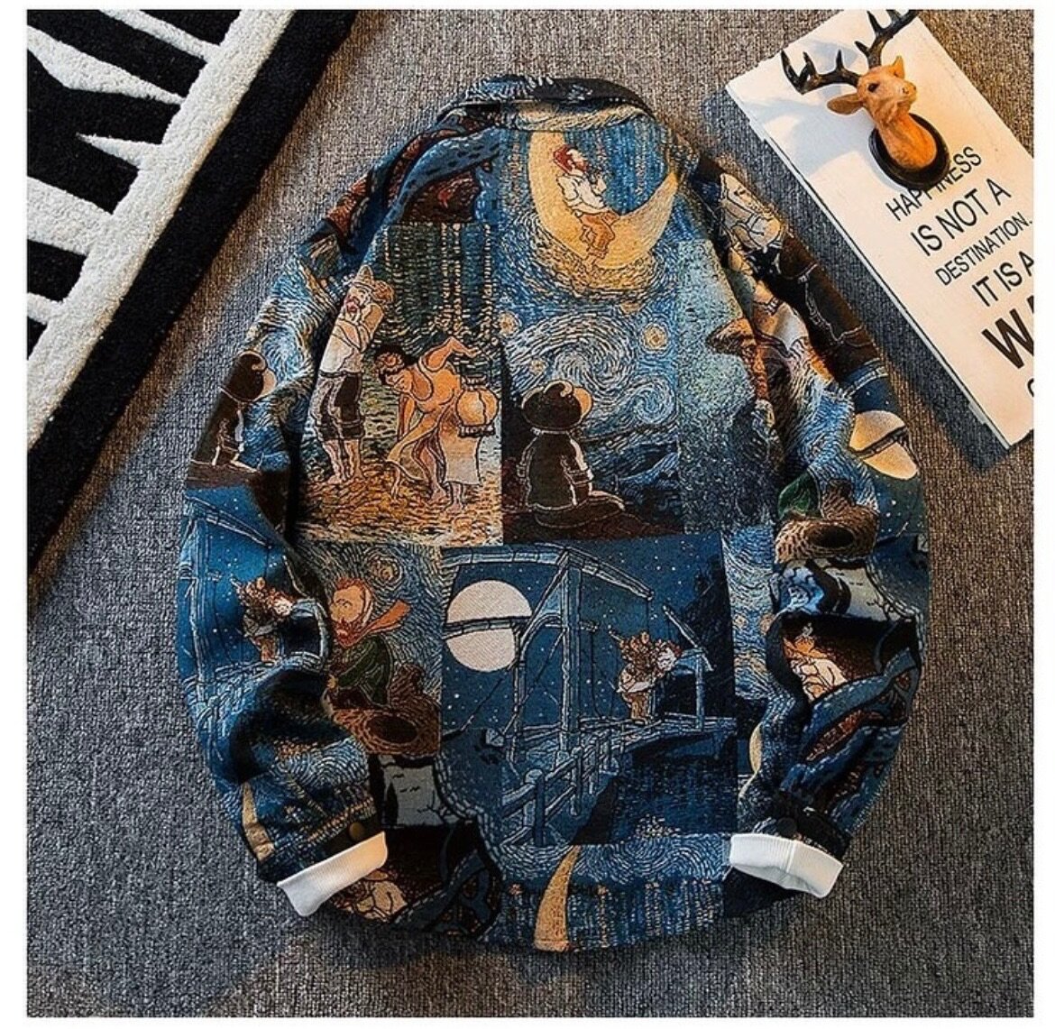 Принтовая рубашка Ван гог ночь