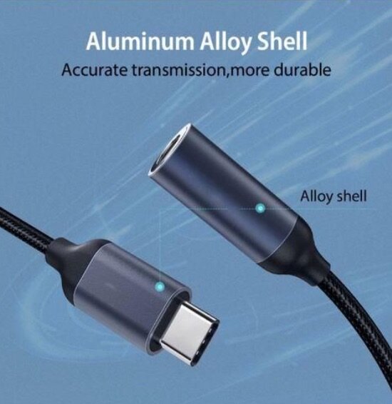 USB-C to 3.5mm Jack Adapter Cable, Headphone connecter