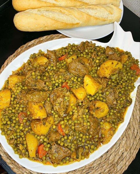 Petis pois avec viand de boeuf