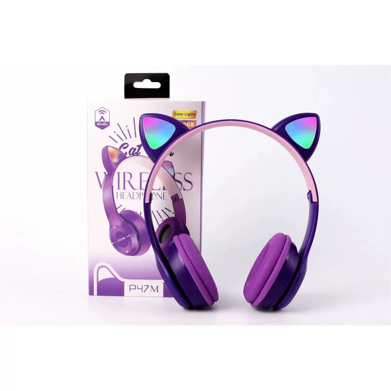Casque sans fil oreilles chat