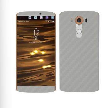V10 Silver Carbon Fiber Texture Mobile Skin