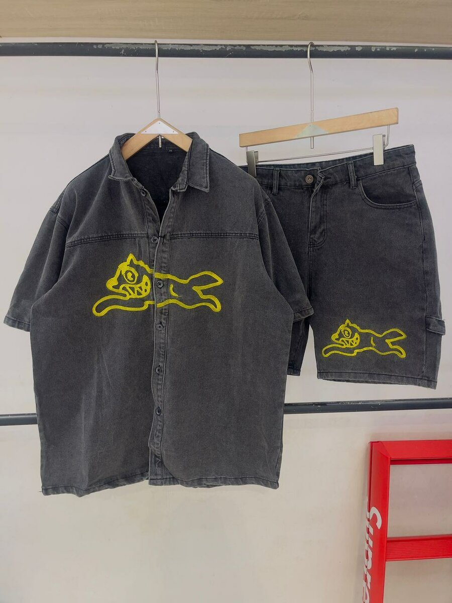 Solid Jeans top and down shorts