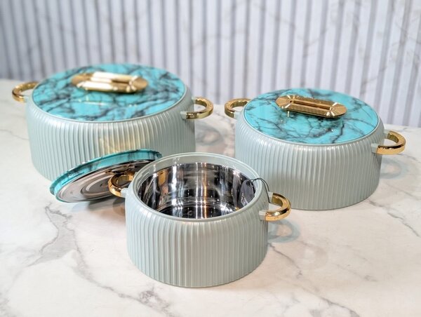 Set de casseroles design marbré