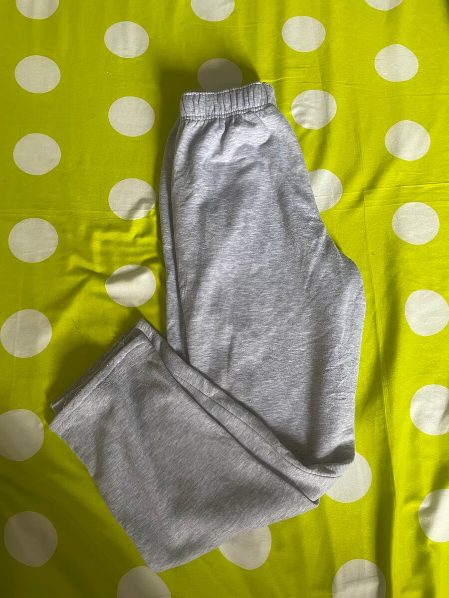 Jogging gros bas en coton gris