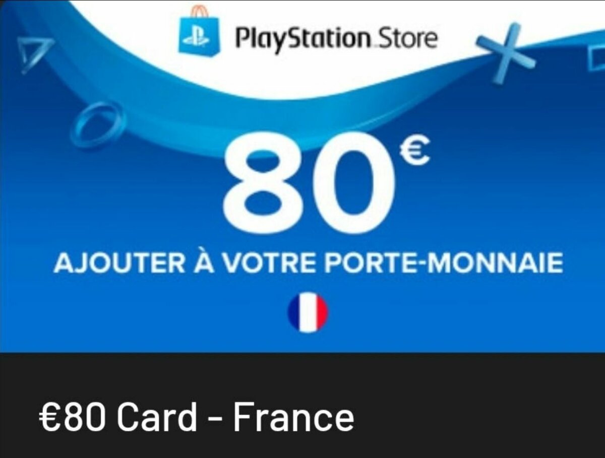 Carte PlayStation 80€ France