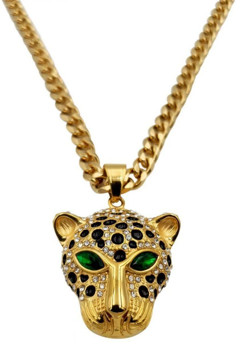 Collier Léopard Doré Strass