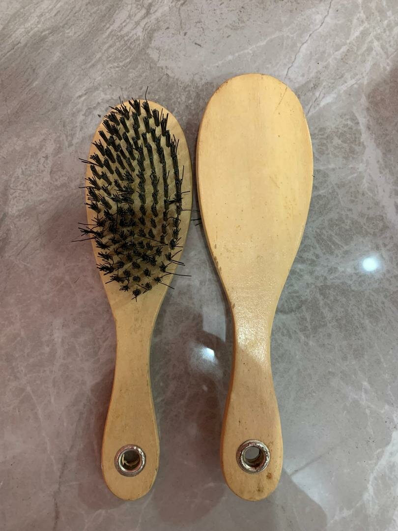 Brosse à cheveux en bois 2 pcs