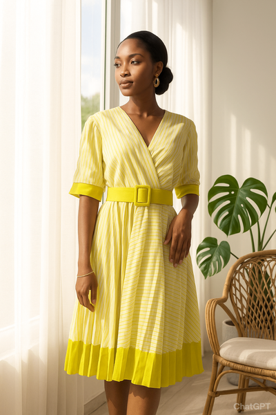 Robe jaune élégante