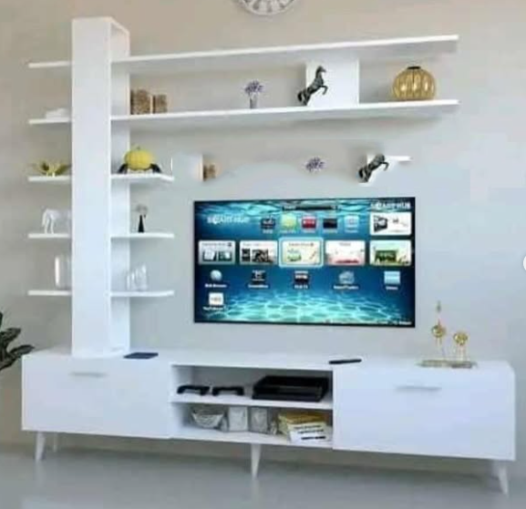 TV cabinet with shelves