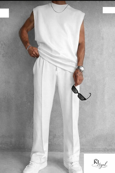 Ensemble élégant blanc Homme