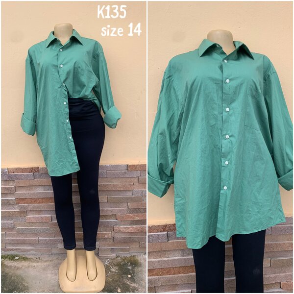 Sea green shirt size 14