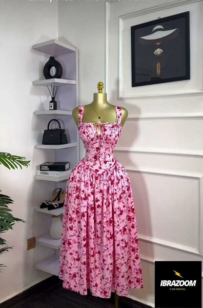 Robe longue à fleurs