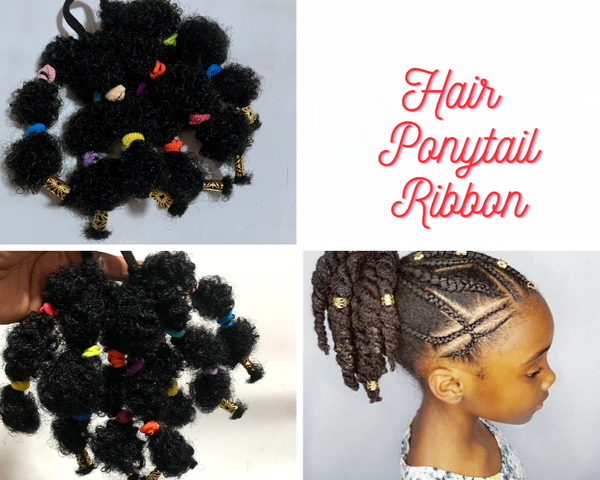 Kids detachable kinky hair pon