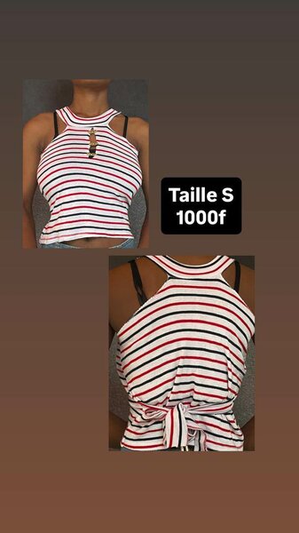 Débardeur rayé femme