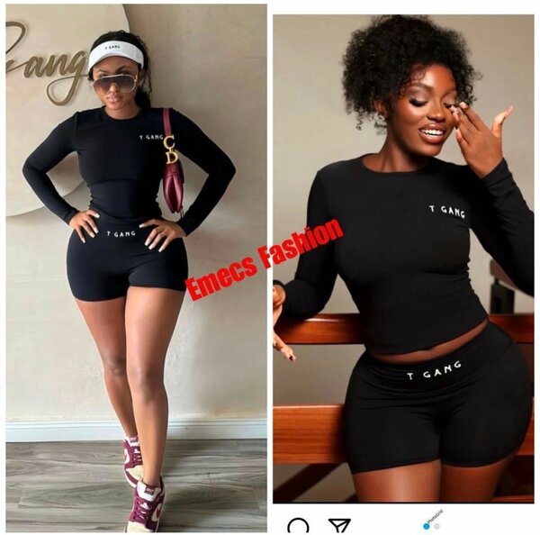 Ensemble de sport noir femme