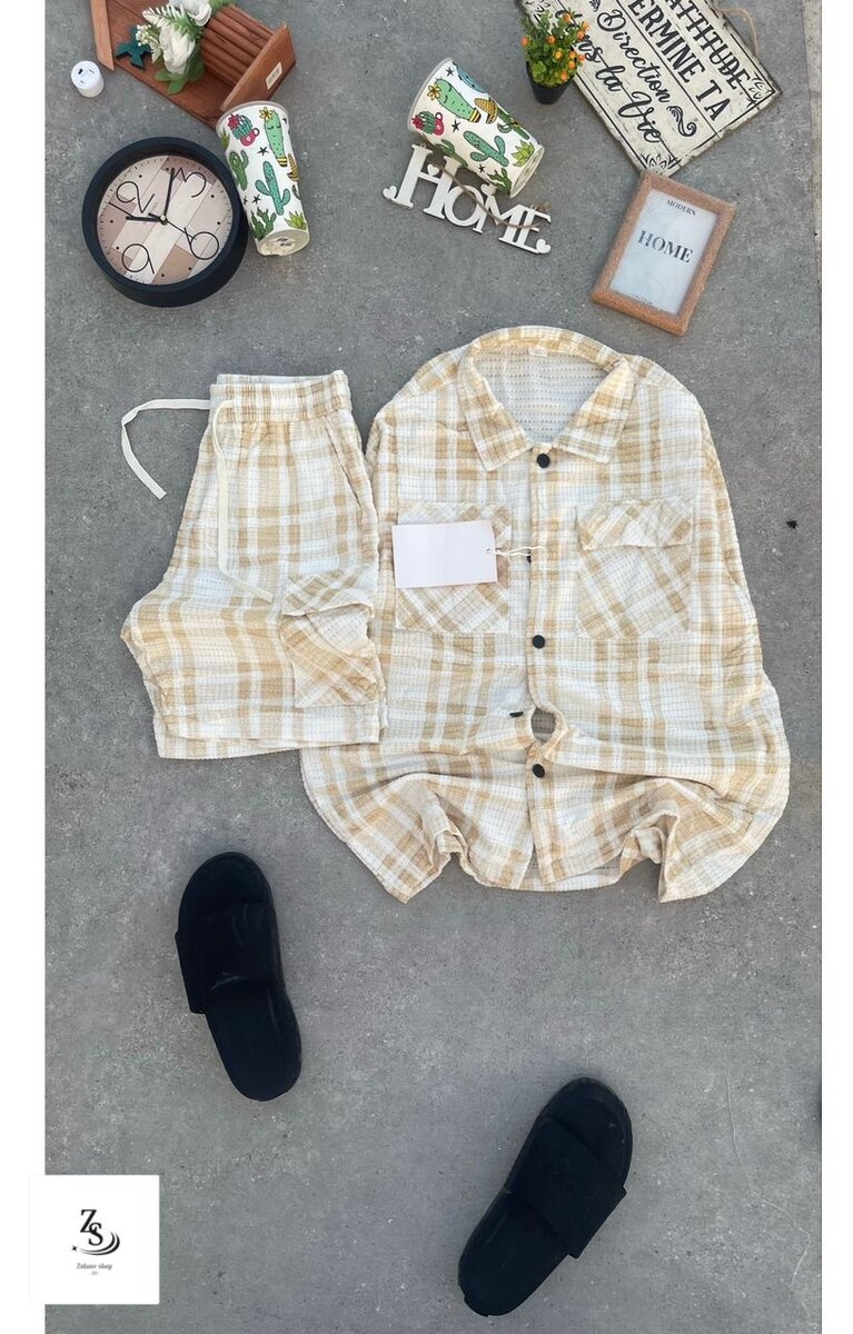 Pyjama doux à carreaux