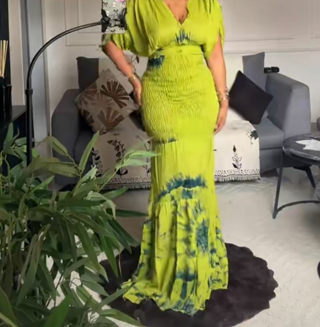 Robe longue tie-dye bohème