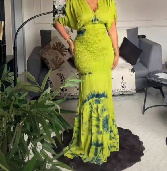 Robe longue tie-dye bohème