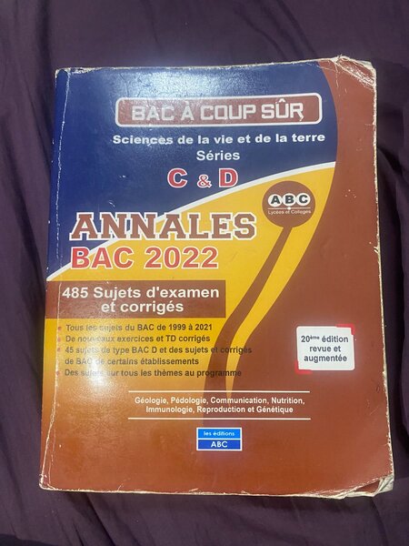Annales BAC SVT 2022 C&D