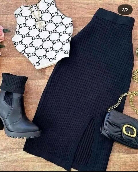 Women's Cotton suit, Top and Skirt