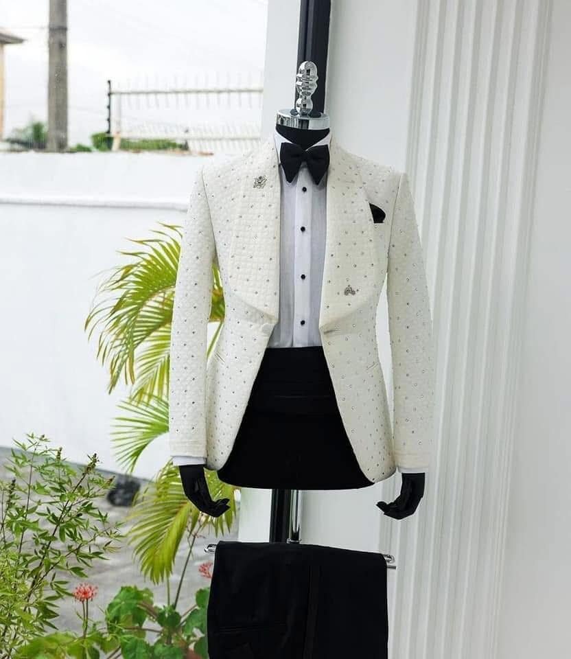 white men's suit