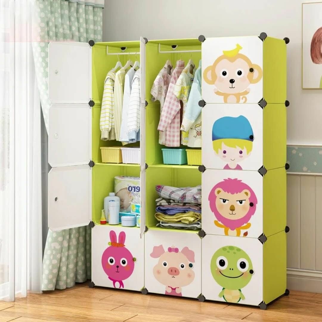 Armoire Enfant à Cubes Animaux