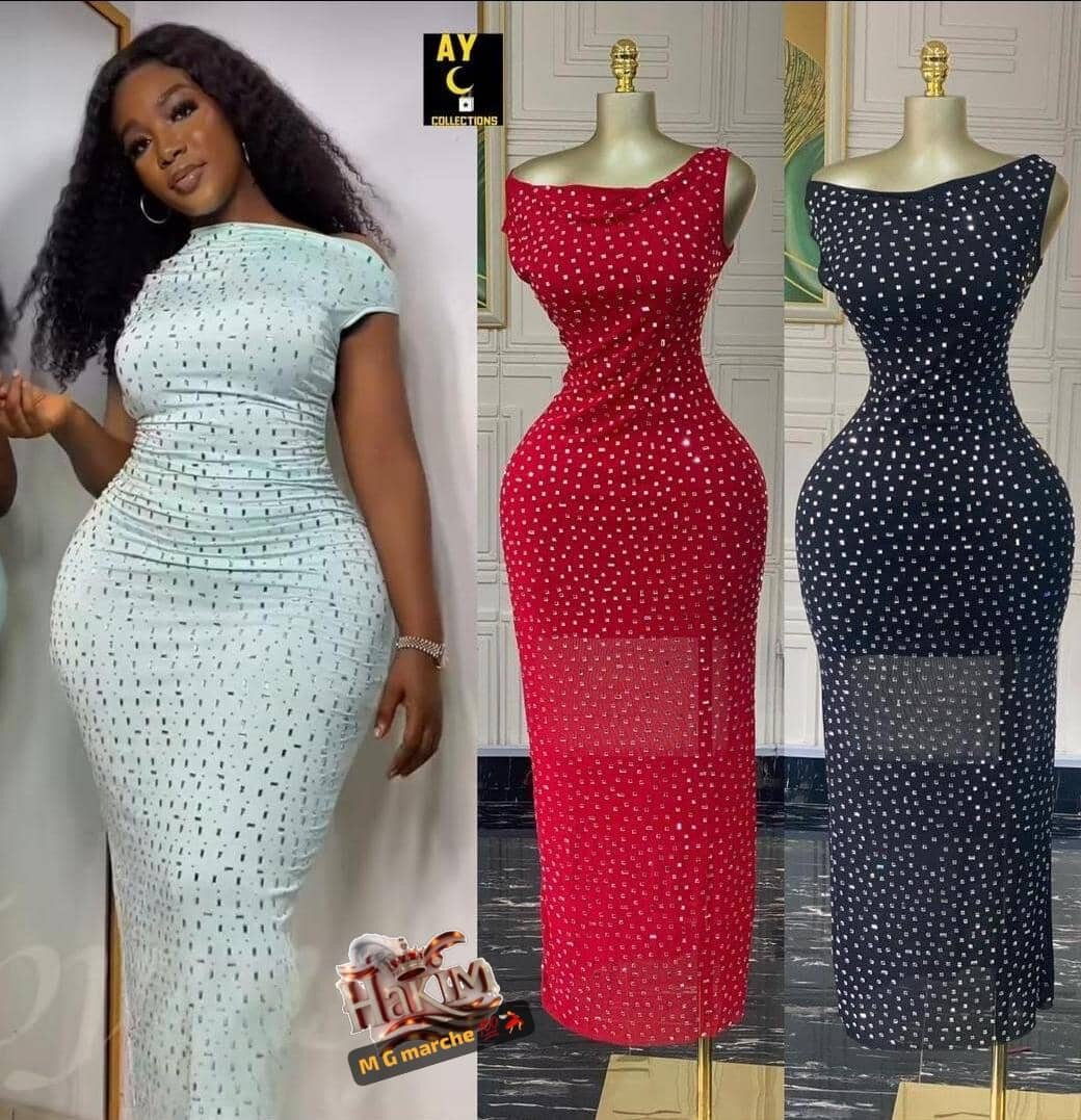 Robe moulante à strass élégante