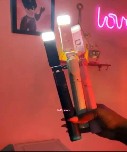 Phone stands with light