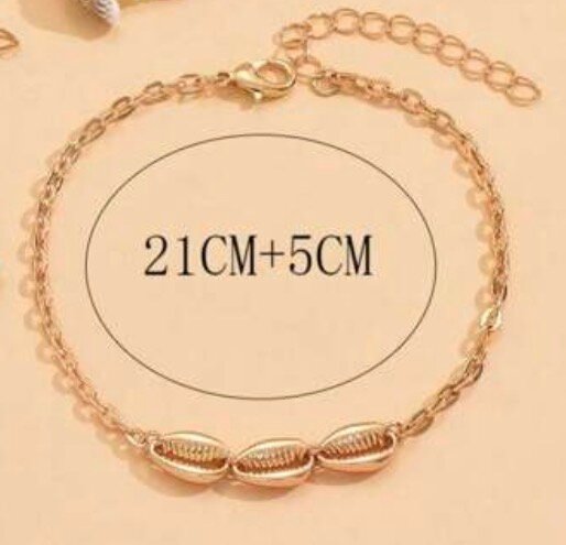 Bracelet de cheville coquillage