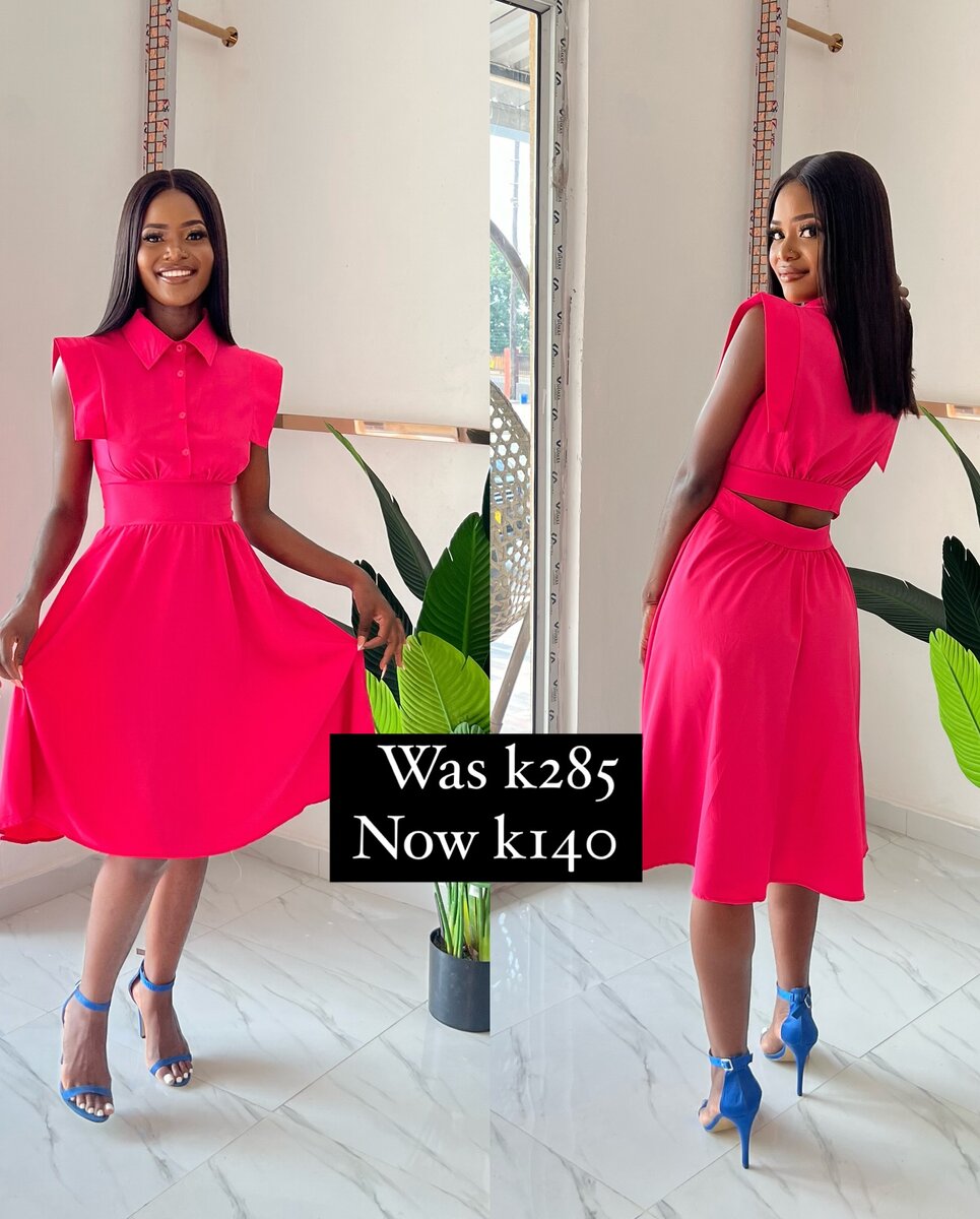 Bright pink women's dress