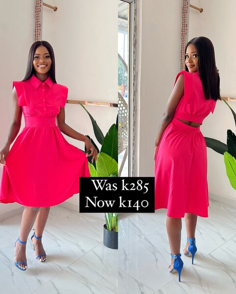 Bright pink women's dress