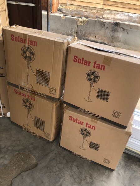 Solar and chargeable fan