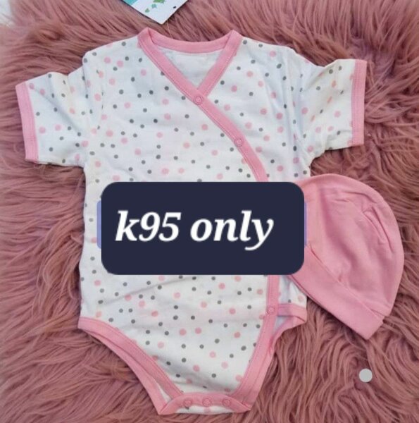 Pure cotton vest/onesie with hat baby girl