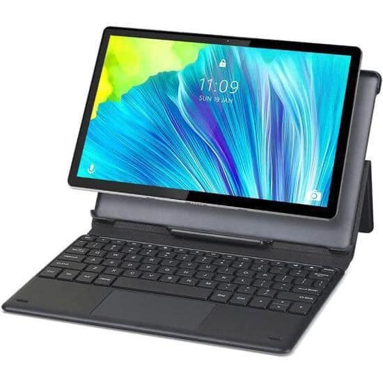 Tablette Professionnelle iDino NoteBook 6 Réseau 4G DUAL Sim, écran 10.1 Pouces Caméra Double : 8MP + 8Mp ; RAM 6Go + 128Go de stockage Android 10 + avec Clavier + Ecouteur bluetooth