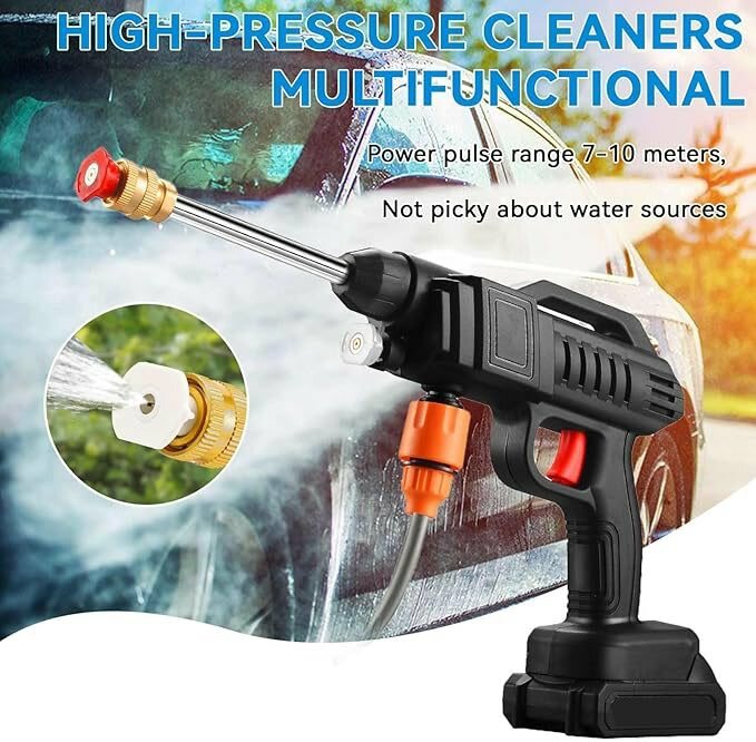 Pressure Washer Gun with 2 strong Rechargeable batteries